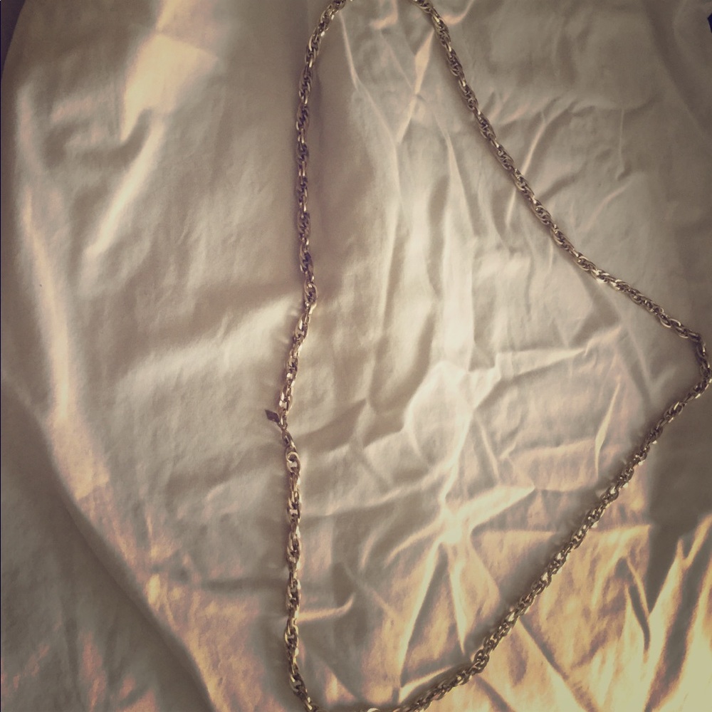 Gold tone chain necklace