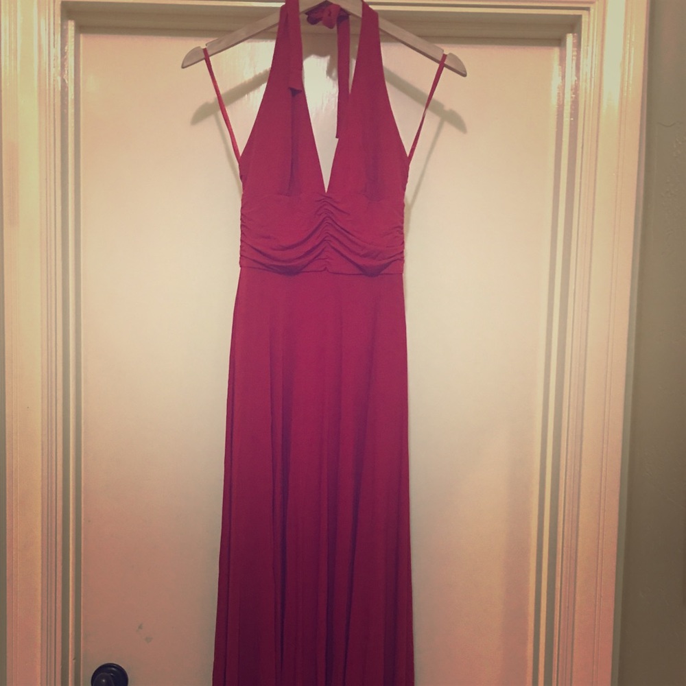 BCBG Max Azria Red Halter Dress
