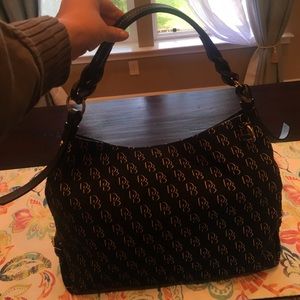 Dooney and Bourke Black and Tan purse