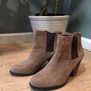 Vince Camuto smoky brown ankle boots