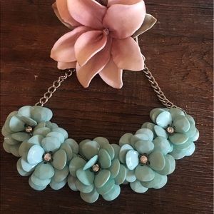 Teal Flower Accent Necklace