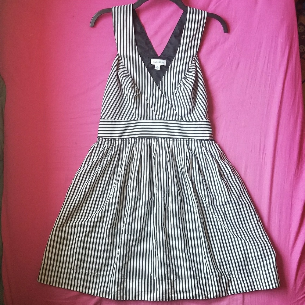 Striped Calvin Klein dress