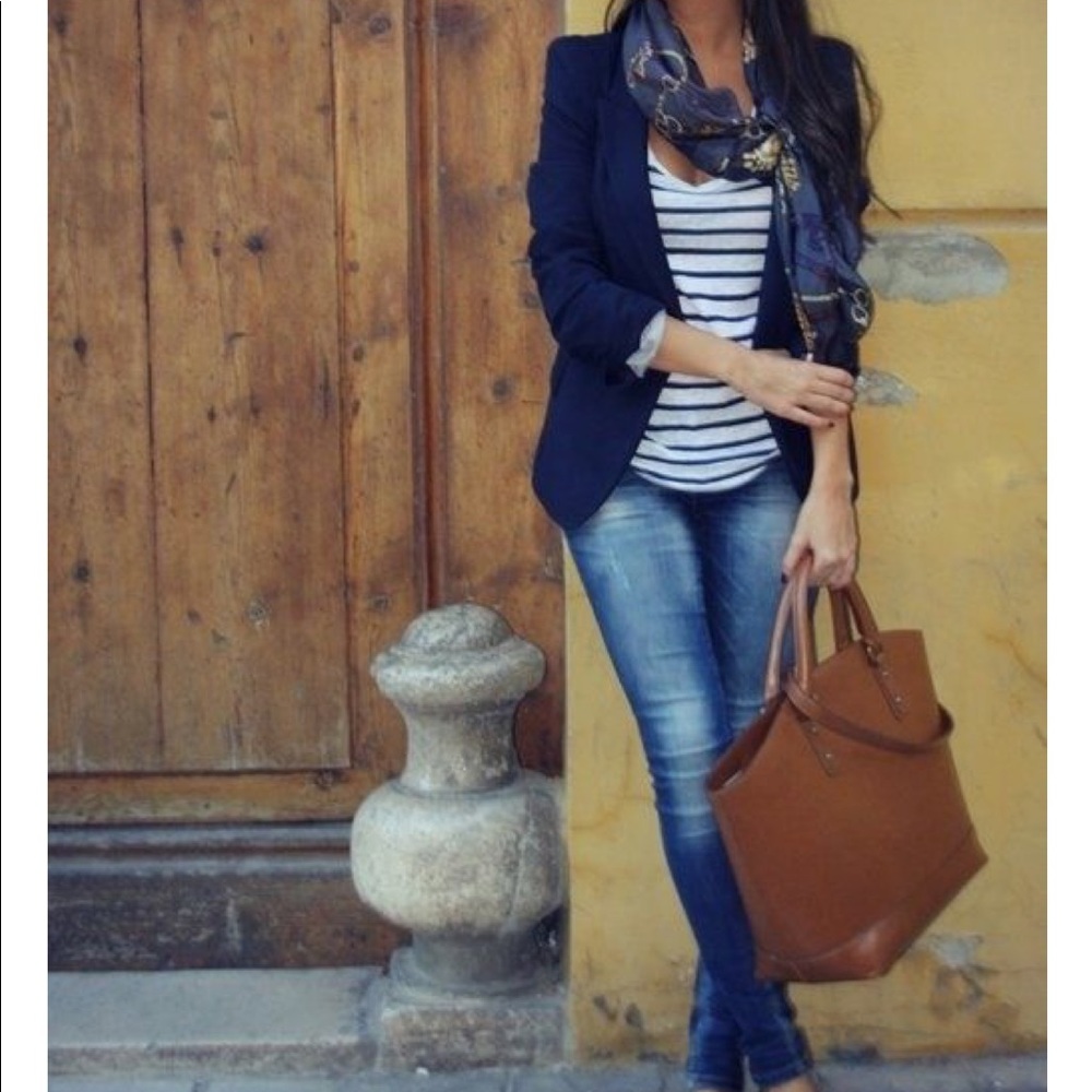 CAbi striped knit top. S
