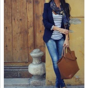 CAbi striped knit top. S