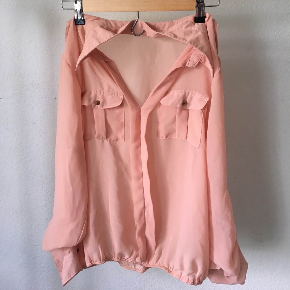 Sheer Peach Blouse