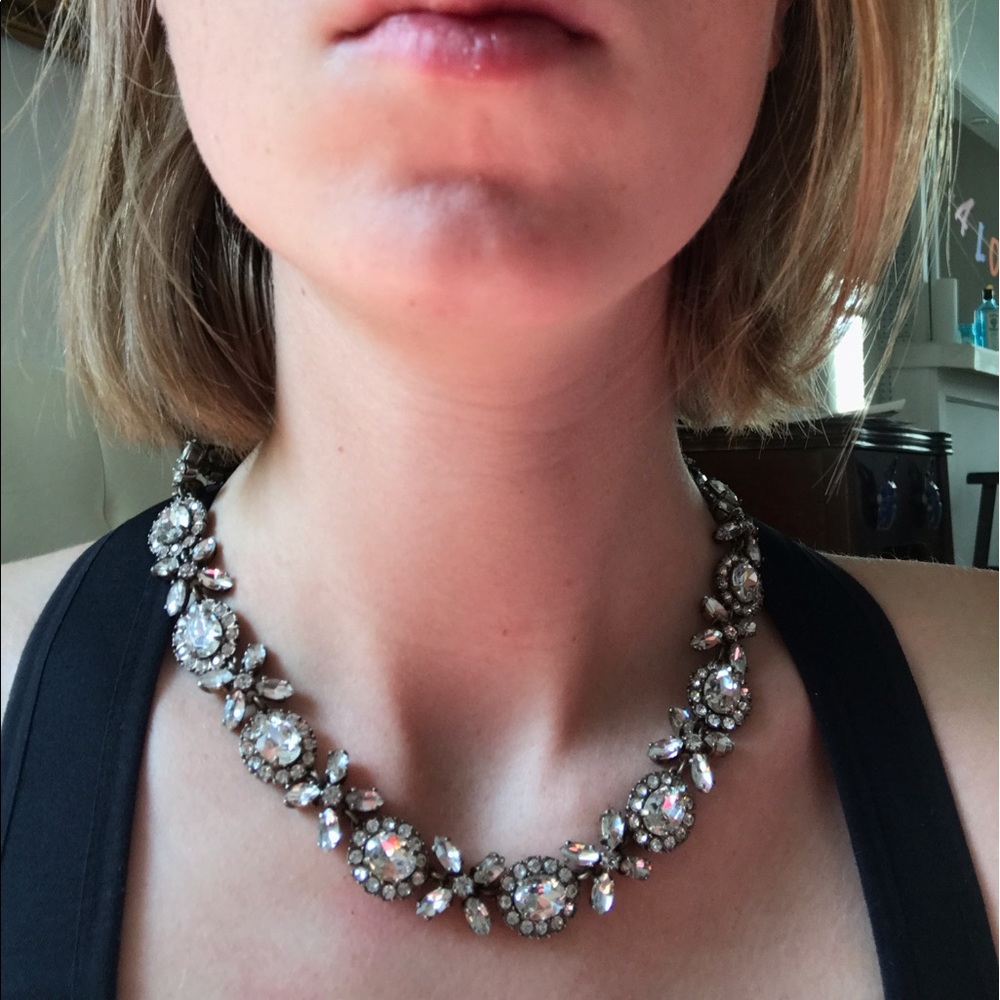 J. Crew crystal costume jewelry in gold