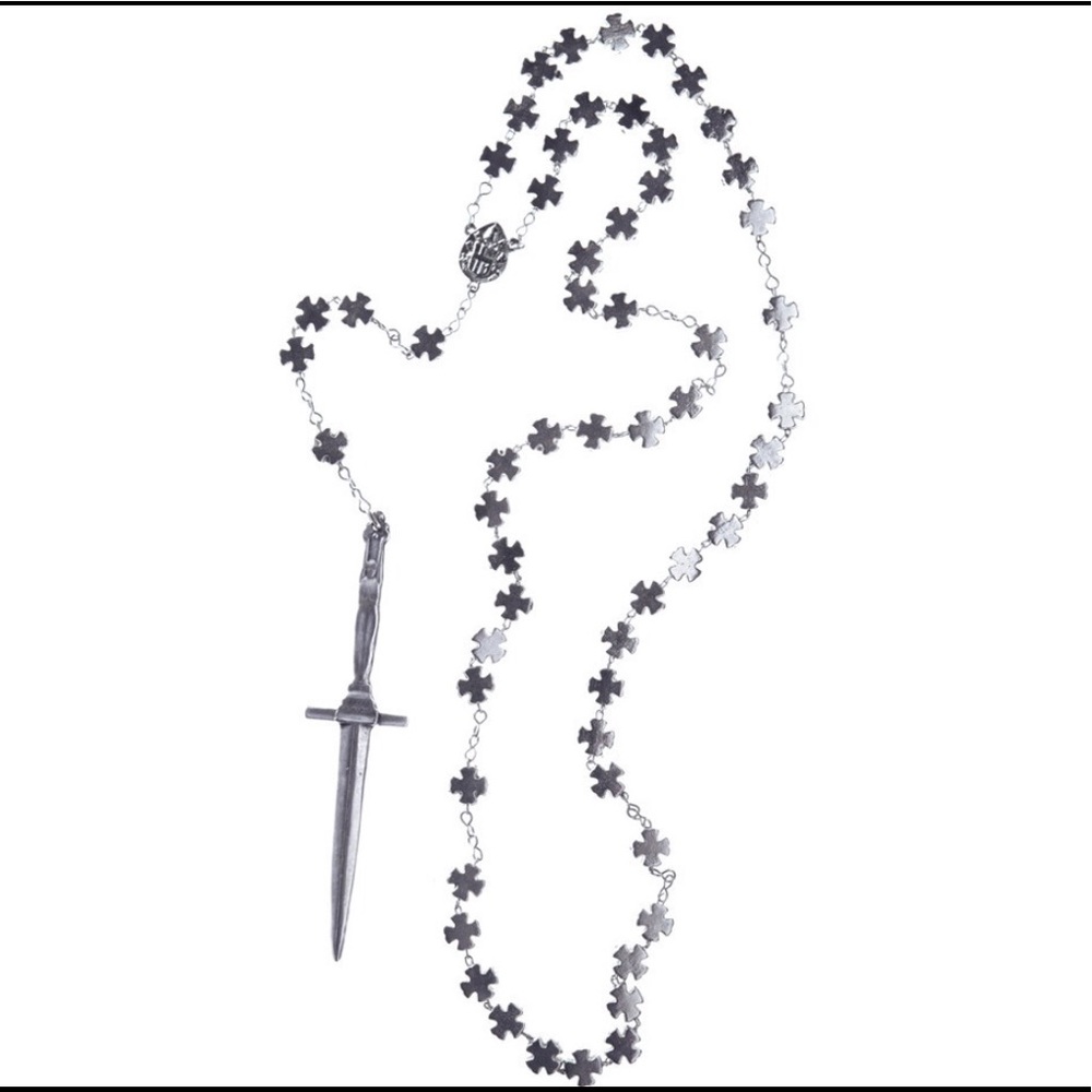Pamela Love Cross Dagger Rosary Necklace