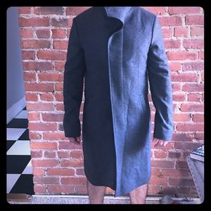 Dark gray All Saints Italian Cloth coat; size 38