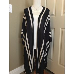 H&M Navy and Cream Cape