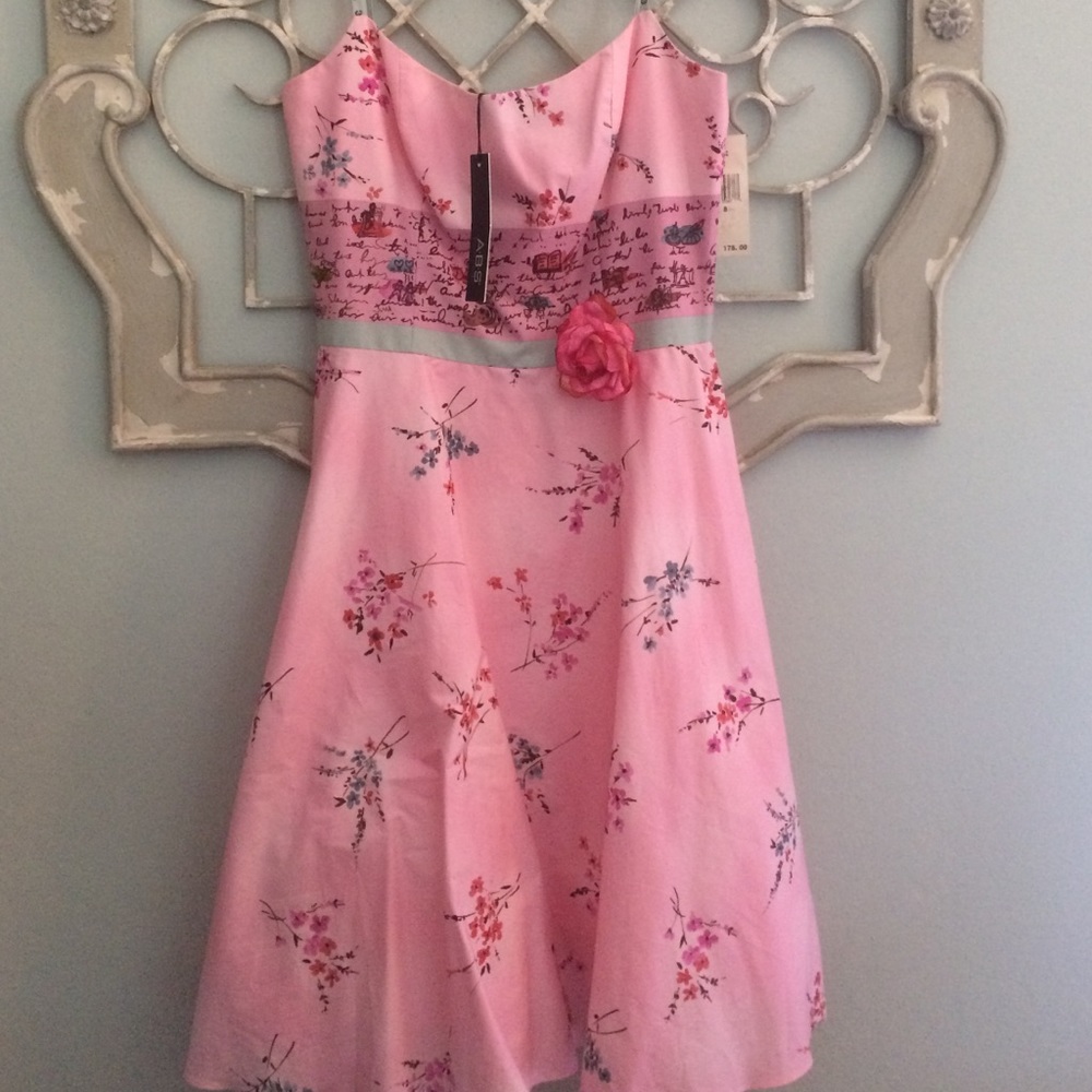 ABS by Allen Schwartz flower dress sz 8