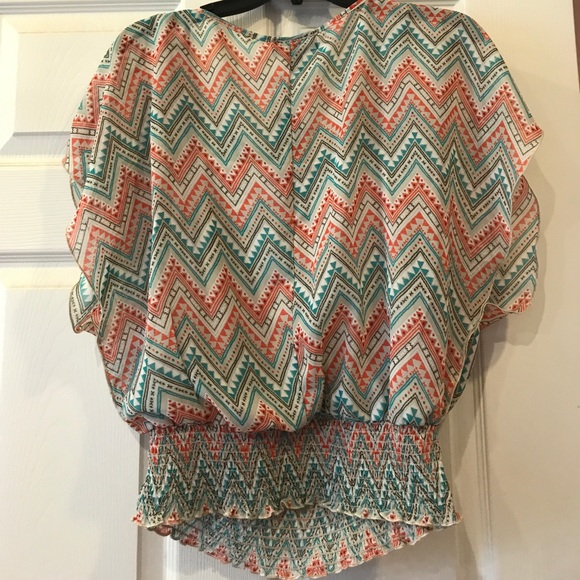 Tribal print chiffon top - Picture 5 of 5