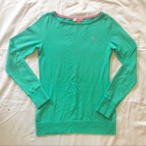 MOVING SALE Lilly Pulitzer boat neck teal sweater