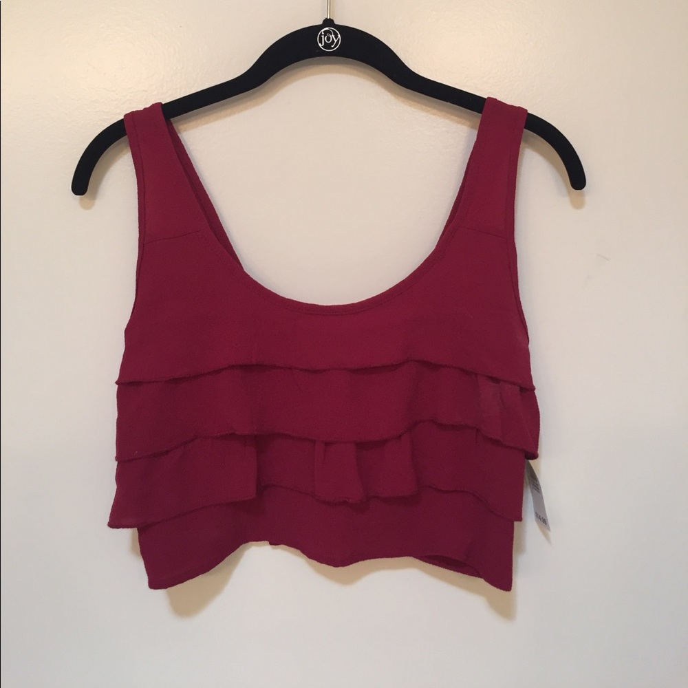 Super Adorable Maroon Crop Top
