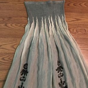 Black:Grey strapless maxi Dress Size M/L