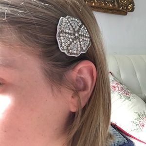 Anthropologie beaded hair clip set