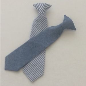 Toddler boys stripe cotton clip on ties