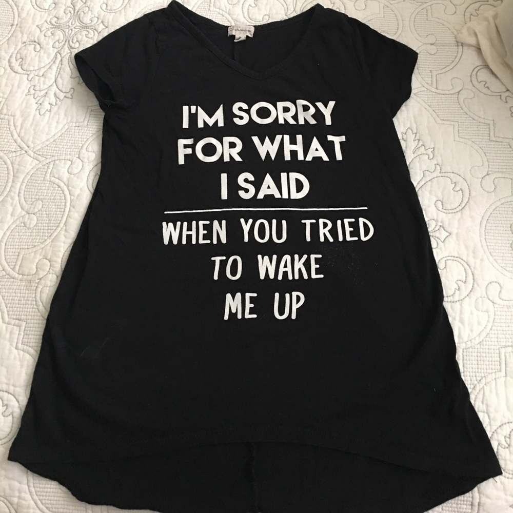 Girls soft black tshirt