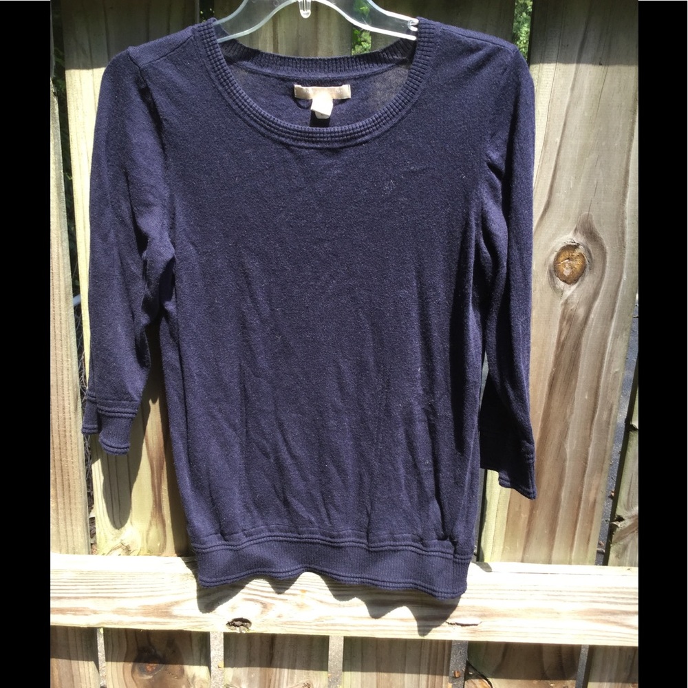 Lightweight navy sweater. Banana Republic.