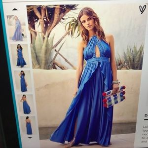 On my own blue maxi dress