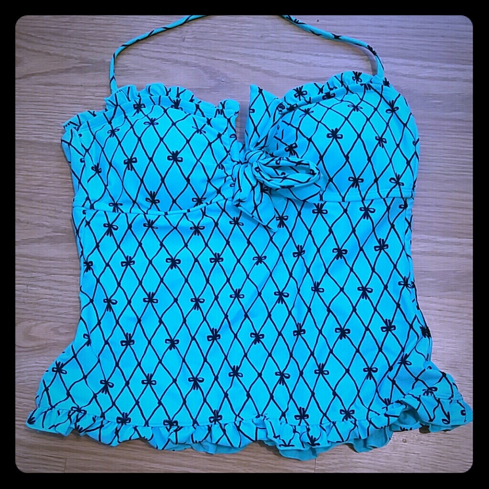 Betsey Johnson Turquoise Tankini Top