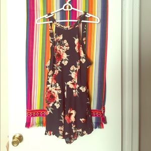 Floral ruffled romper
