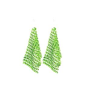 Lime green Retro Dangle Drop Earrings