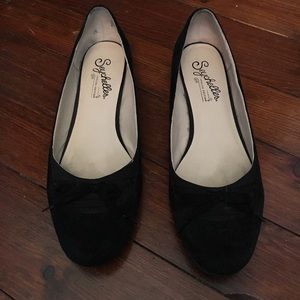 Black ballet flats from Anthropologie