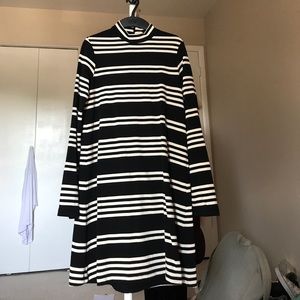ZARA striped turtle neck dress