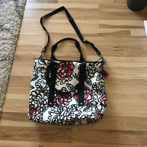 Coach purse with fun pink pattern