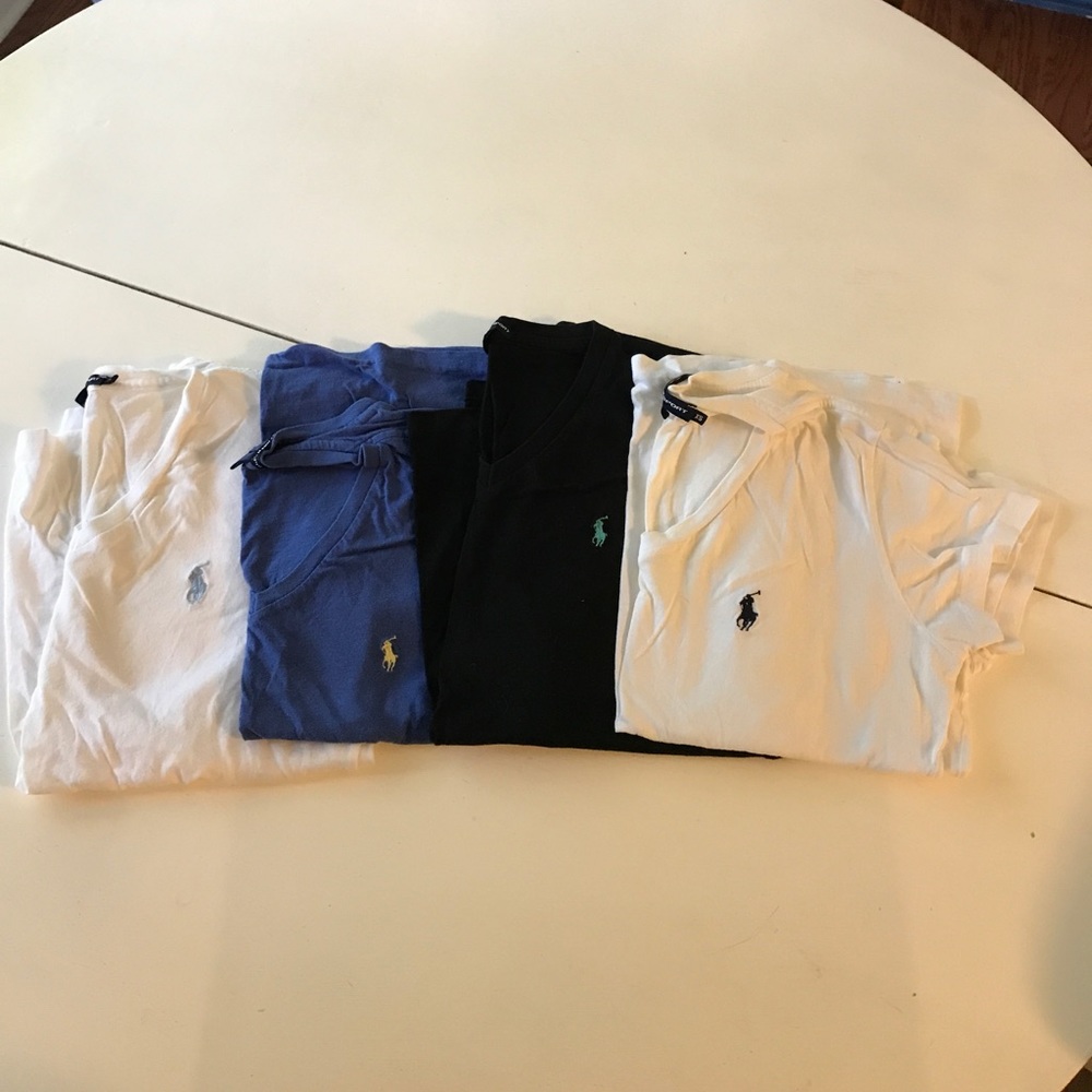 Lot of 4 polo v-neck t-shirts