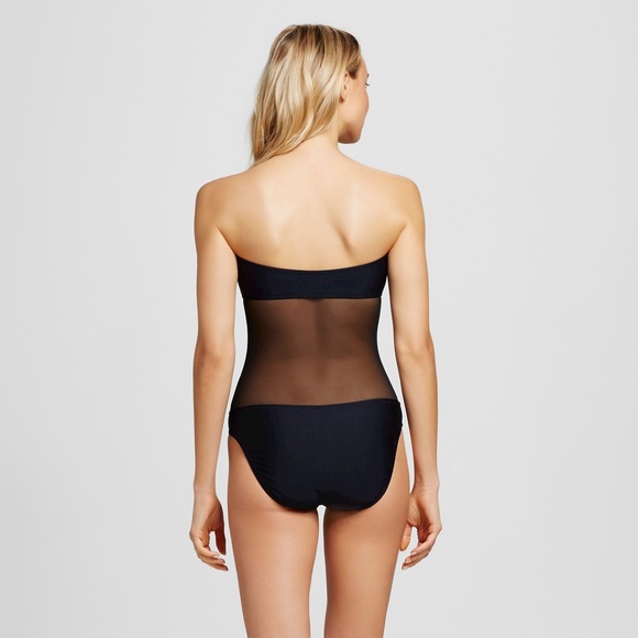 Micro Goddess Mesh-Inset Bandeau Swimsuit-BNWT! - Picture 2 of 5