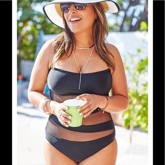 Micro Goddess Mesh-Inset Bandeau Swimsuit-BNWT! - Picture 4 of 5