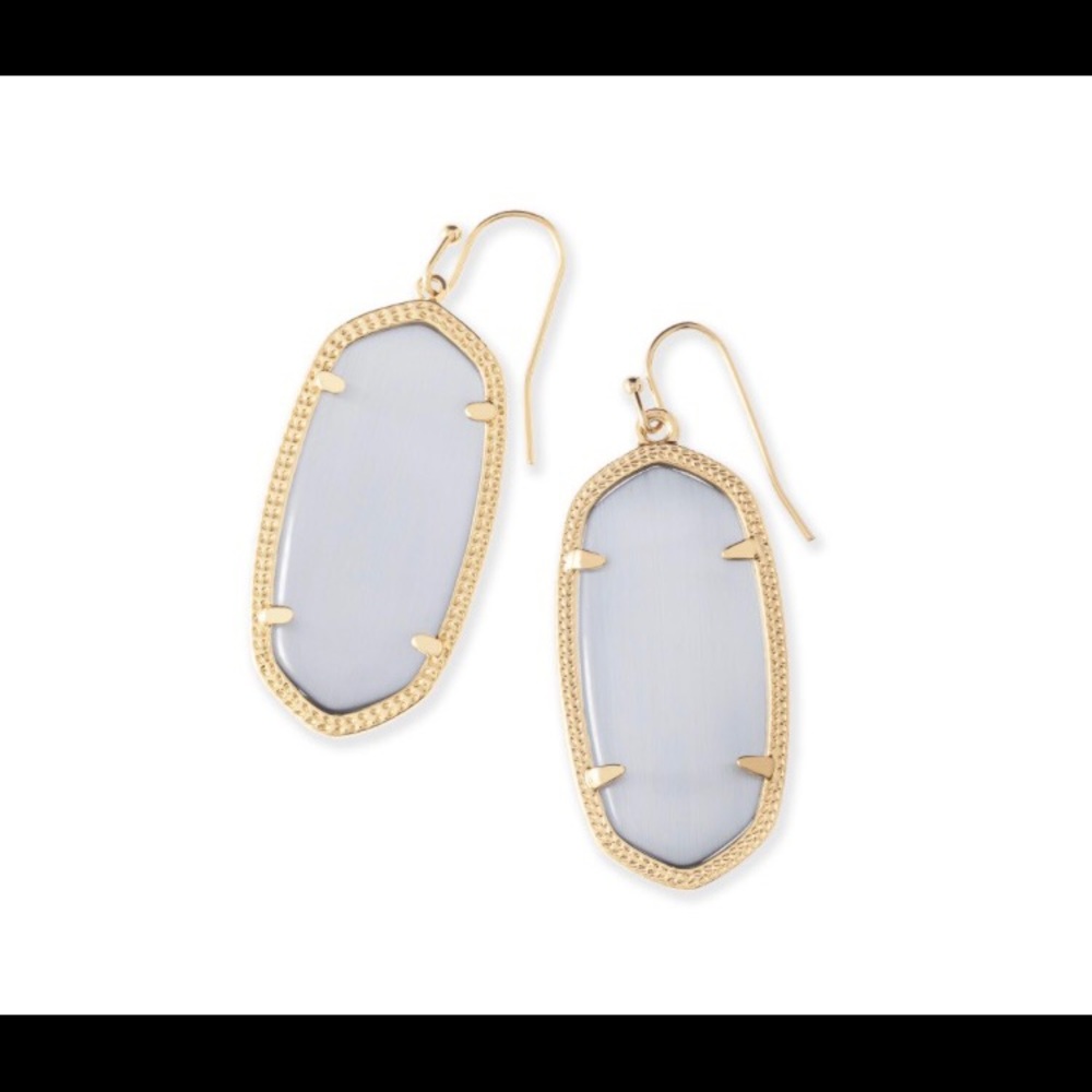 Kendra Scott Elle Gold Earrings in Slate Grey
