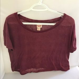 Maroon crop top size Medium