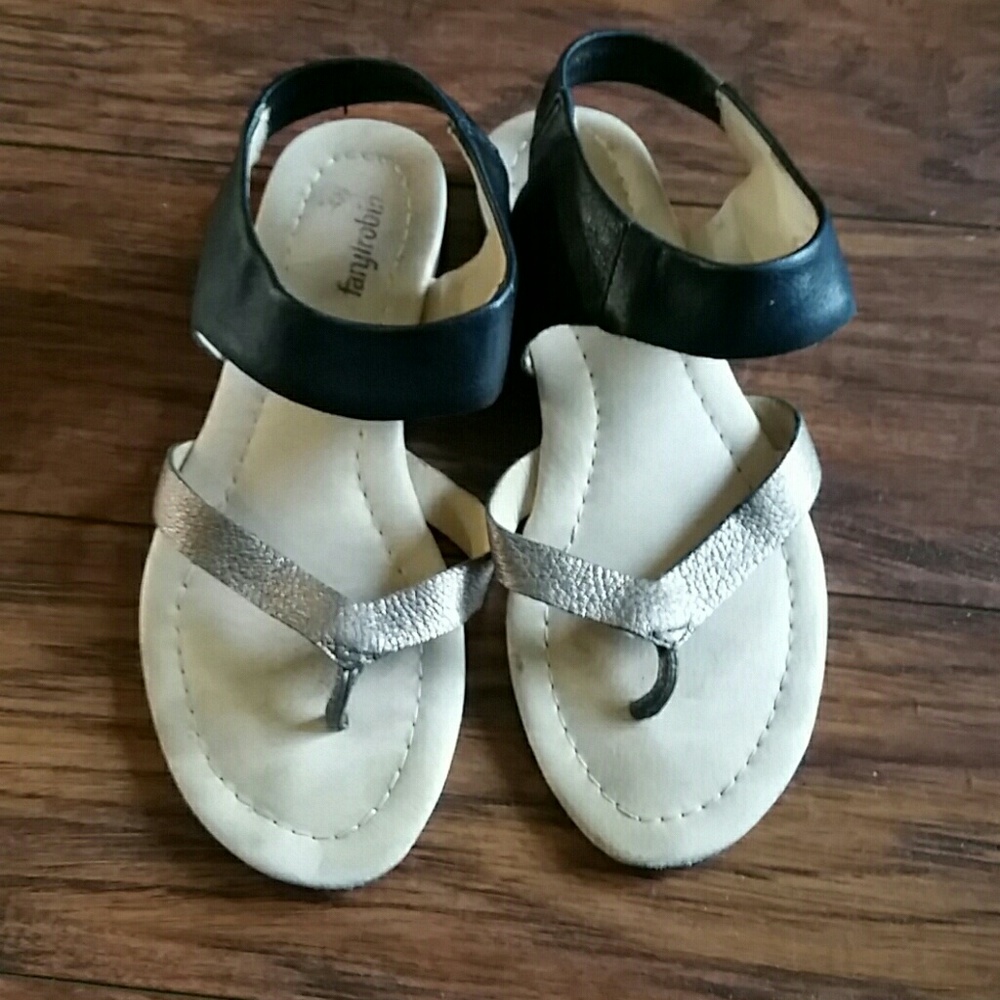 Farylrobin color block sandals, size 6.