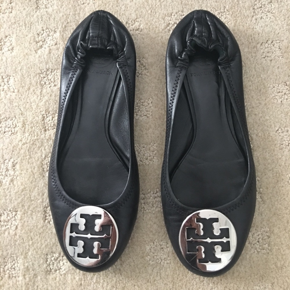 Tory Burch Black Reva Ballet Flats