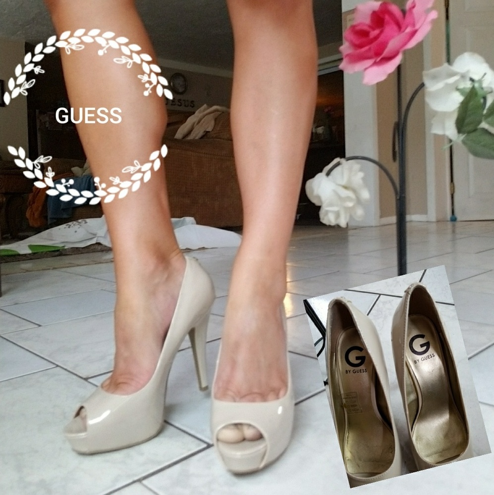 Taupe worn once Guess high heels