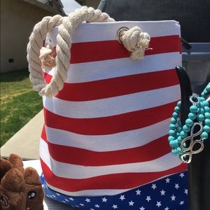 4th of July beach tote