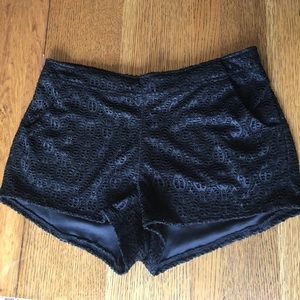 Lace Black Shorts
