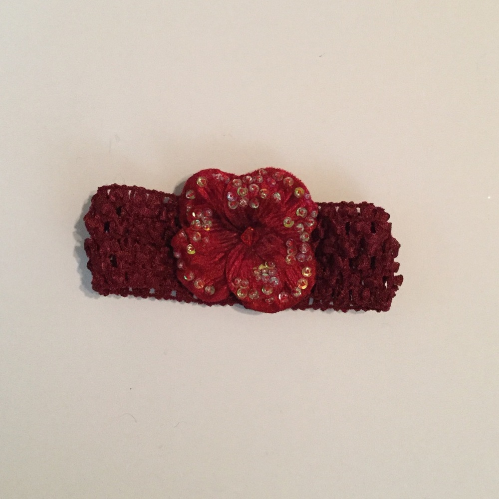 Red Floral Headband