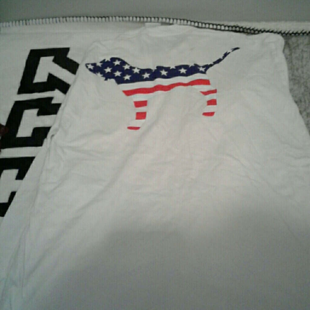 Htf Red White And Blue Pink Shirt