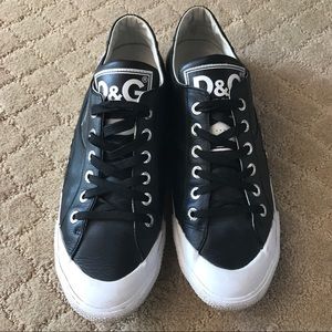 D&G Dolce Gabbana Low Top Leather Sneakers