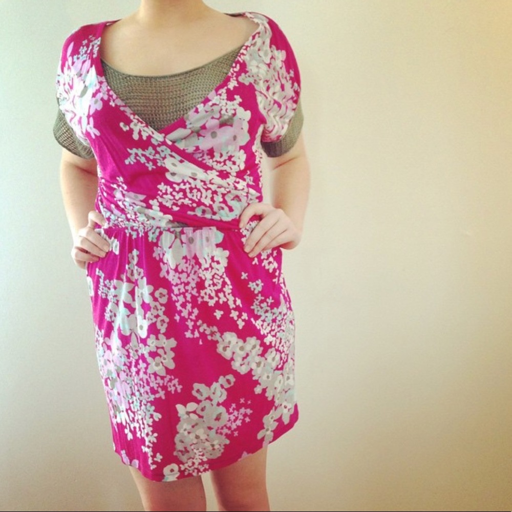 NWT M Missoni pink floral cotton blend dress