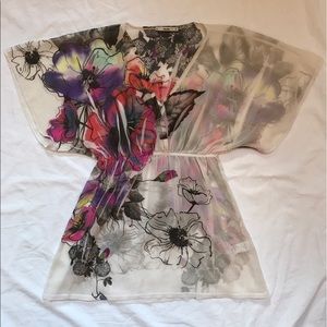 NWOT - Sheer Papaya Top
