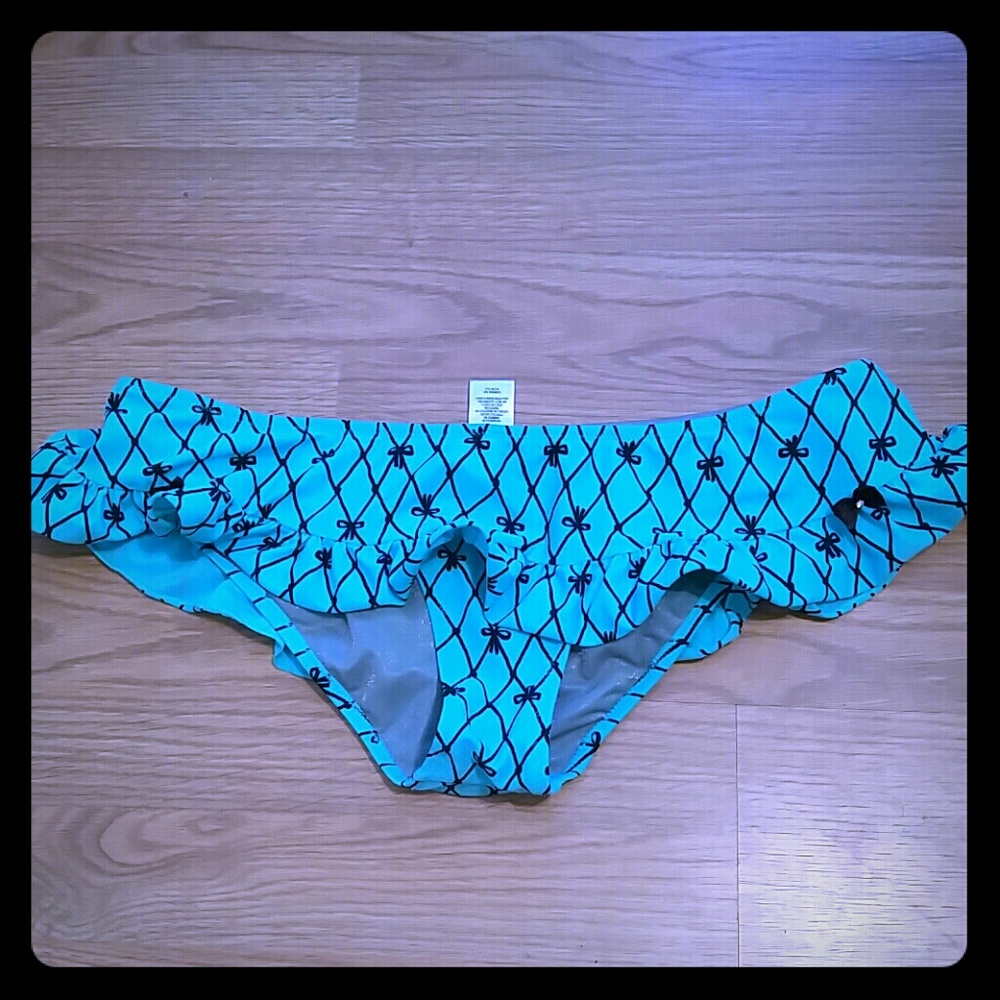 Betsey Johnson Turquoise Bikini Bottoms