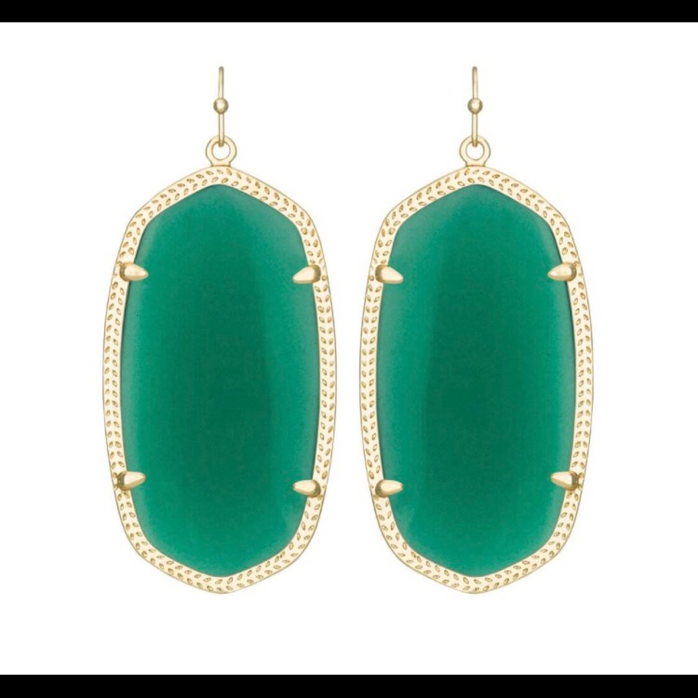 Kendra Scott Danielle Drop Earrings in Green
