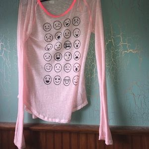 long sleeve emoji shirt