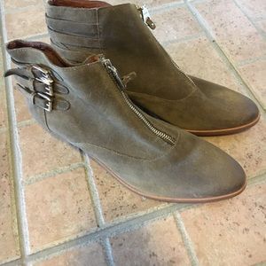 Taupe Suede Ankle Booties