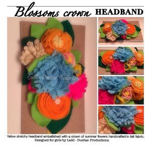 Felt flowers headband