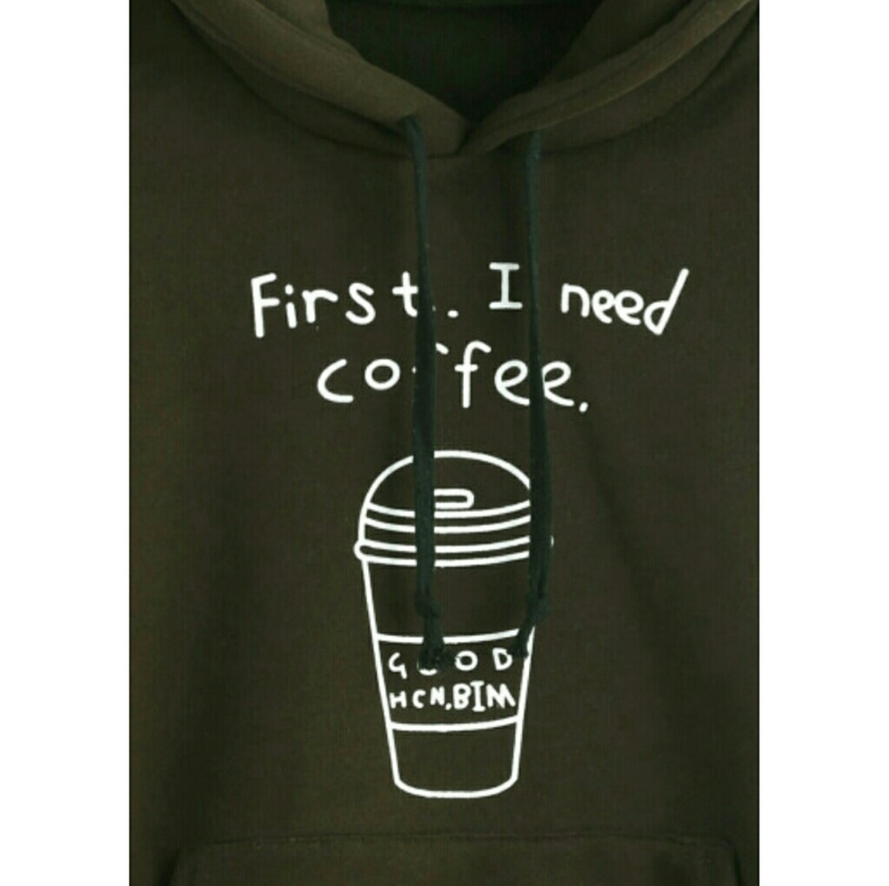 🎉LAST ONE! 🎉   🌿🌿 HOODED COFFEE SWEATSHIRT🌿 - Picture 3 of 4